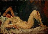 Mary Cassatt Reclining Nude painting